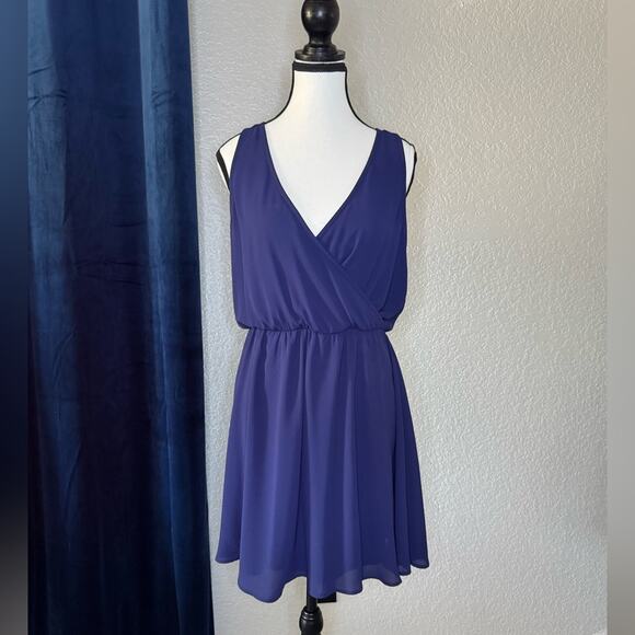 Lush Blue Flowy Mini Dress | Size M - Picture 1 of 7